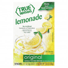 True Citrus, True Lemon, лимонад с оригинальным вкусом, 10 пакетиков, 30 г