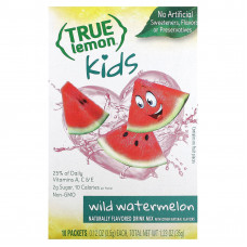 True Citrus, Kids, настоящий лимон, дикий арбуз, 10 пакетиков по 3,5 г (0,12 унции)