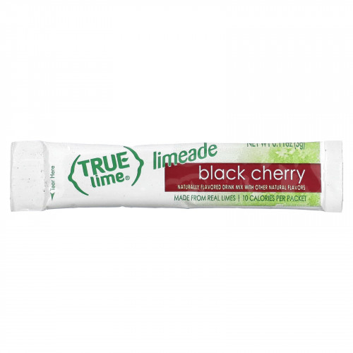 True Citrus, True Lime, лаймад, черная вишня, 10 пакетиков по 3 г (0,11 унции)