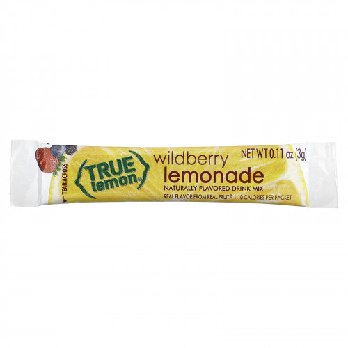 True Citrus, True Lemon, лимонад, ягоды, 10 пакетиков по 3 г (0,11 унции)