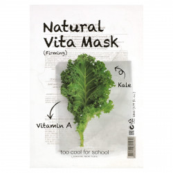 Too Cool for School, Natural Vita Beauty Mask (укрепляющая) с витамином A и капустой, 1 шт., 23 мл (0,77 жидк. Унции)