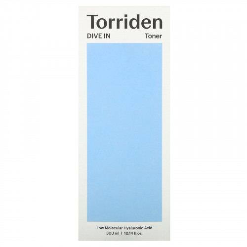 Torriden, Dive In, тоник с низкомолекулярной гиалуроновой кислотой, 300 мл (10,14 жидк. Унции)