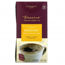 Teeccino, чай из обжаренных трав, вкус лесного ореха, без кофеина, 25 чайных пакетиков, 150 г (5,3 унции)