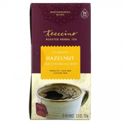 Teeccino, чай из обжаренных трав, вкус лесного ореха, без кофеина, 25 чайных пакетиков, 150 г (5,3 унции)