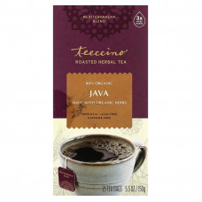 Teeccino, Жареный травяной чай, Java, без кофеина, 25 чайных пакетиков, 150 г (5,3 унции)