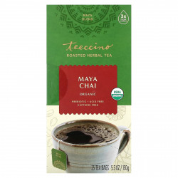 Teeccino, Органический жареный травяной чай, Maya Chai, без кофеина, 25 чайных пакетиков, 150 г (5,3 унции)