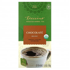 Teeccino, Органический жареный травяной чай, шоколад, без кофеина, 25 чайных пакетиков, 150 г (5,3 унции)