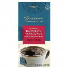 Teeccino, Жареный травяной чай, одуванчик, ваниль, орехи, без кофеина, 25 чайных пакетиков, 150 г (5,3 унции)
