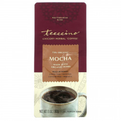 Teeccino, травяной кофе из цикория, мокка, средней прожарки, без кофеина, 312 г (11 унций)