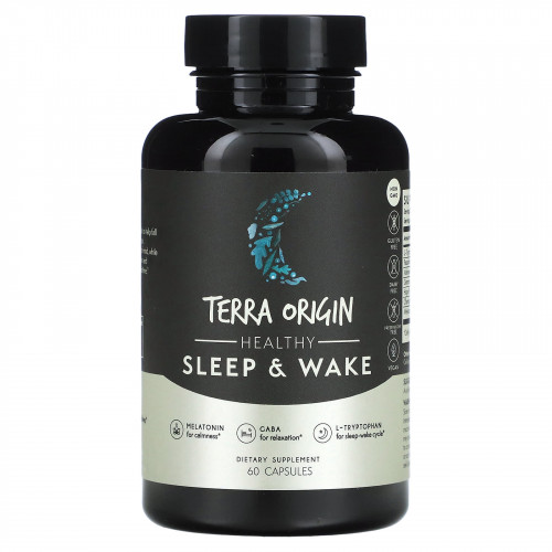 Terra Origin, Healthy Sleep & Wake, 60 Capsules