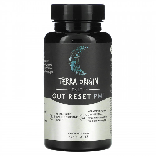 Terra Origin, Healthy Gut Reset PM, 60 капсул