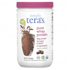 Simply Tera's, Grass Fed, Simply Pure Whey Protein, темный шоколад с какао, полученный по принципу справедливой торговли, 340 г (12 унций)