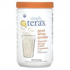 Simply Tera's, Козий сывороточный протеин, простая несладкая сыворотка, 12 унций (340 г)
