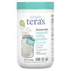 Simply Tera's, органический сывороточный протеин, обычный, без подсластителя, 340 г (12 унций)