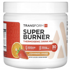 TransformHQ, Super Burner, термогенная смесь для приготовления напитков, со вкусом клубники и апельсина, 297 г (10,6 унции)