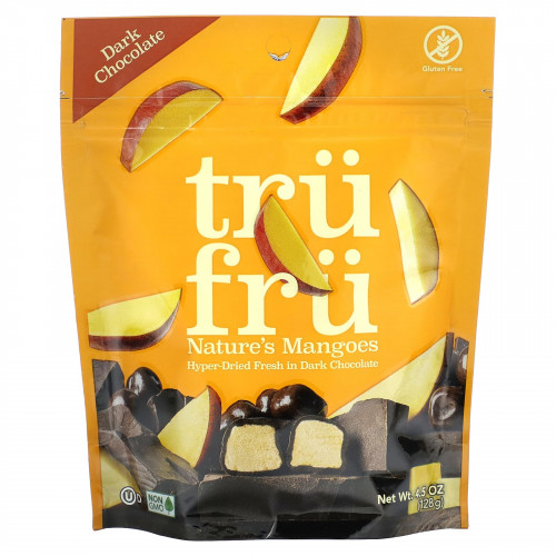 Tru Fru, Nature's Mango, темный шоколад, 128 г (4,5 унции)