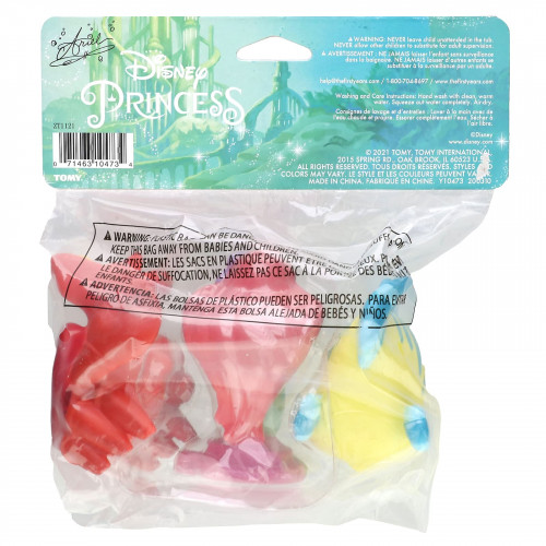 The First Years, Disney Princess Ariel, игрушки для сквирта для ванны, от 6 месяцев``, набор из 3