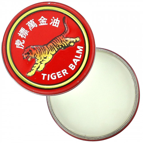 Tiger Balm, Обезболивающий бальзам, белый, средняя сила, 0,14 унции (4 г)