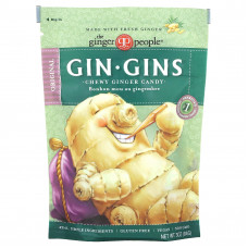 The Ginger People, Gin Gins, жевательные имбирные конфеты, оригинальные, 84 г (3 унции)