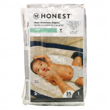 The Honest Company, Honest Diapers, размер 1, 8–14 фунтов (8–14 фунтов), Pandas, 35 подгузников
