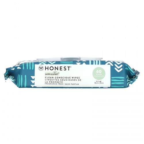 The Honest Company, Салфетки Sensitive Clean Conscious, без отдушек, 60 салфеток