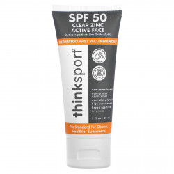 think, Thinksport, активный цинк для лица, SPF 50, 59 мл (2 жидк. Унции)