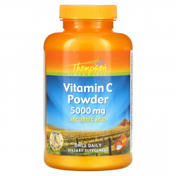 Thompson, Витамин C в порошке, 5000 мг, 8 унций
