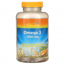 Thompson, Омега-3, 1000 мг, 100 мягких таблеток
