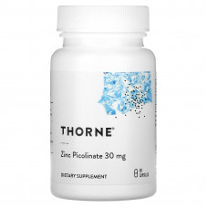 Thorne, пиколинат цинка, 30 мг, 60 капсул