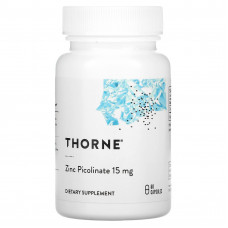 Thorne, пиколинат цинка, 15 мг, 60 капсул
