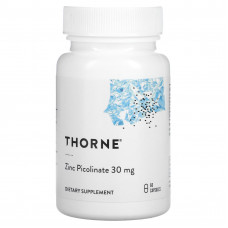 Thorne, Пиколинат Цинка с Удвоенной Эффективностью, 60 Растительных капсул