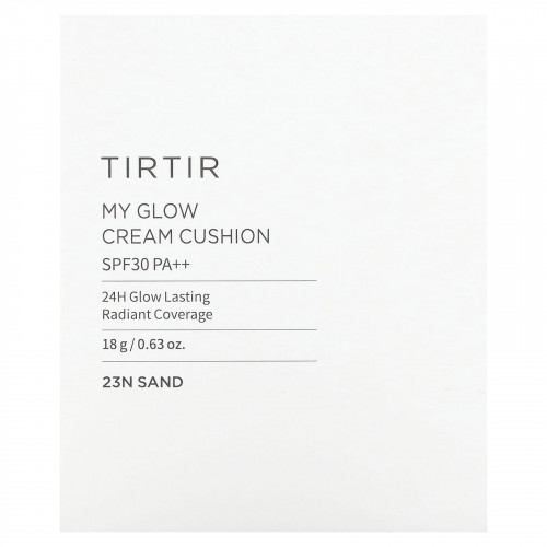 TIRTIR, My Glow, крем-кушон, SPF 30 PA ++, 23N песочный, 18 г (0,63 унции)