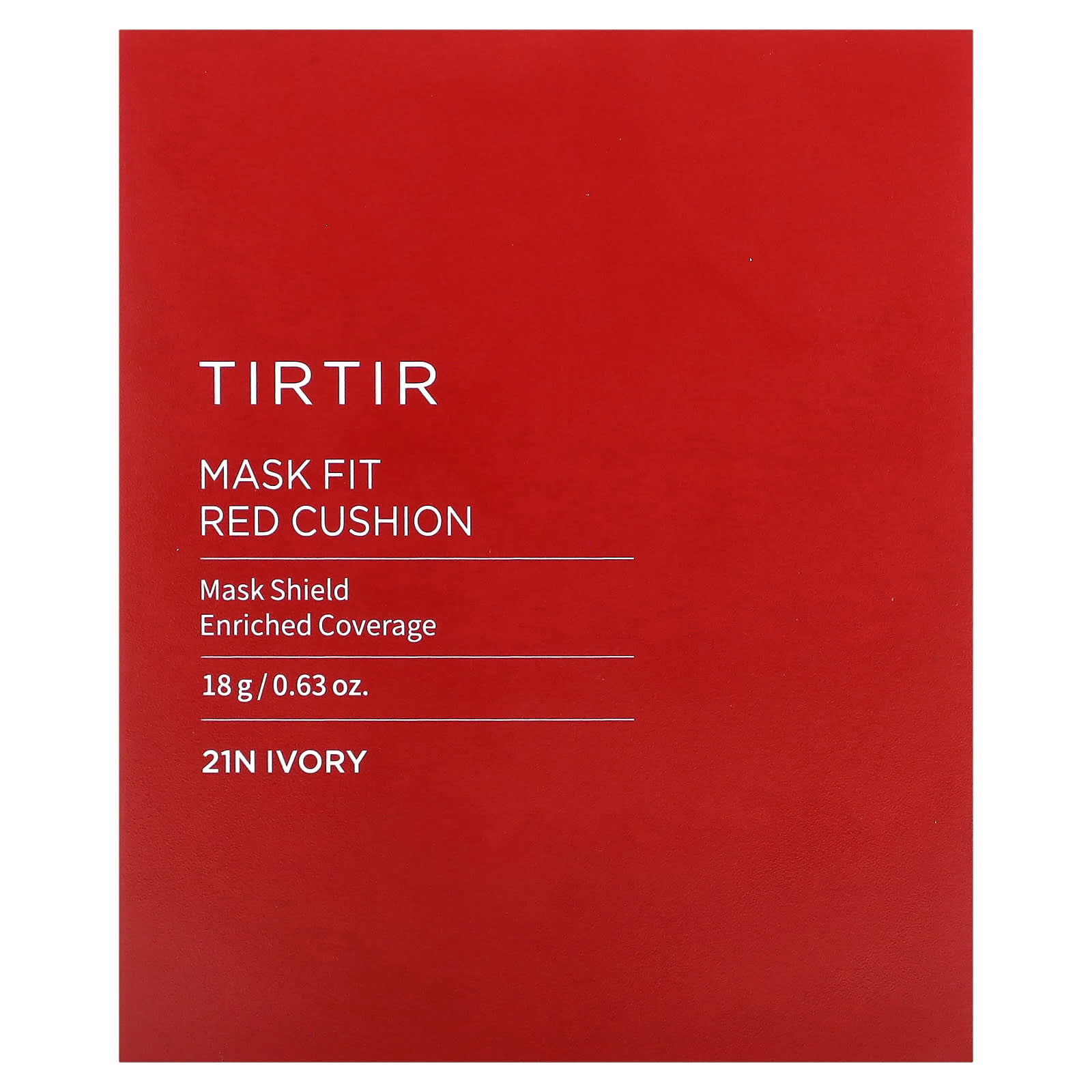 TIRTIR, Mask Fit, Red Cushion, 21N слоновая кость, 18 г (0,63 унции)