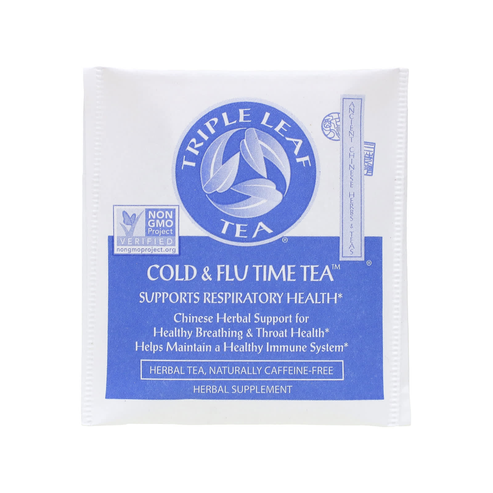 Triple Leaf Tea, травяной чай от простуды и гриппа, без кофеина, 20 чайных пакетиков, 30 г (1,06 унции)