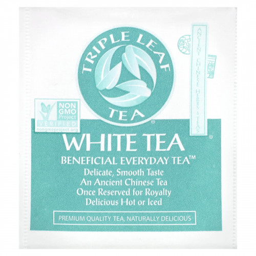 Triple Leaf Tea, белый чай, 20 чайных пакетиков, 38 г (1,34 унции)