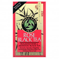 Triple Leaf Tea, черный чай с розой, 20 чайных пакетиков, 30 г (1,06 унции)