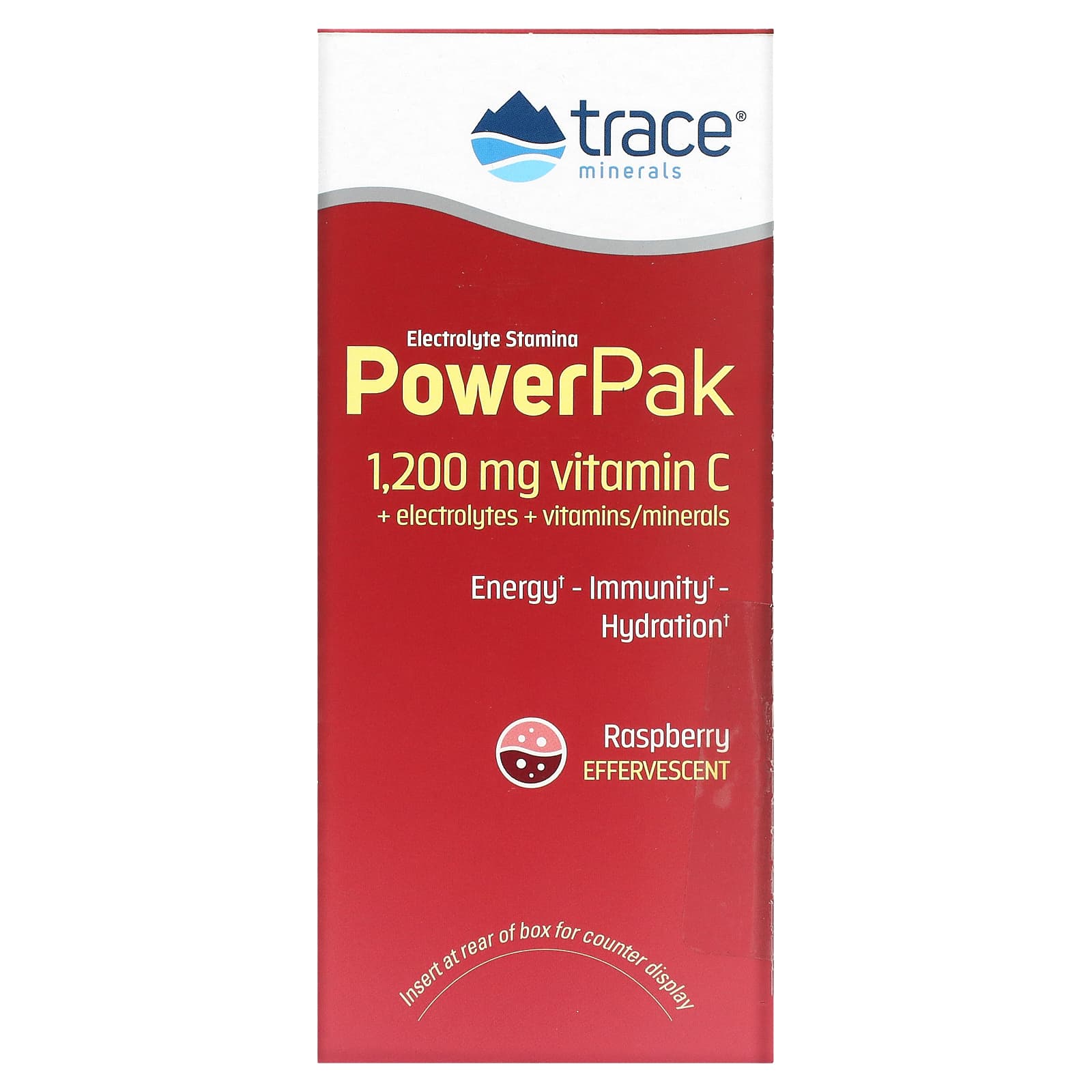 Trace Minerals ®, Electrolyte Stamina PowerPak, малиновый, 30 пакетиков по 5,1 г (0,18 унции)