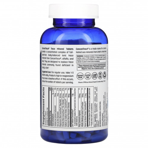 Trace Minerals ®, ConcenTrace, таблетки с минералами и микроэлементами, 300 таблеток