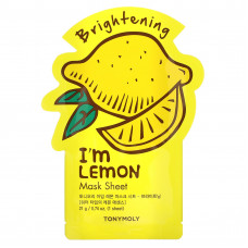 Tony Moly, I'm Lemon, осветляющая тканевая маска, 1 шт., 21 г (0,74 унции)