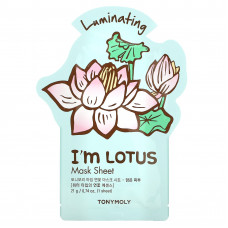 Tony Moly, I'm Lotus,тканевая маска для придания сияния, 1 шт., 21 г (0,74 унции)