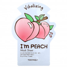 Tony Moly, I'm Peach, тканевая маска для восстановления, 1 шт., 21 г (0,74 унции)