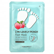 Tony Moly, I'm Lovely Peach, маска для ног, 2 шт., 16 г (0,56 унции)