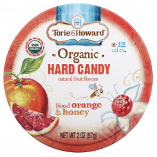 Torie & Howard, Органические леденцы, красный апельсин и мед, 57 г (2 унции)