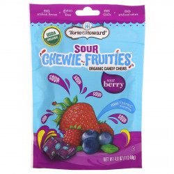 Torie & Howard, Sour Chewie Fruities, органические жевательные конфеты, с кислинкой, 113,40 г (4 унции)