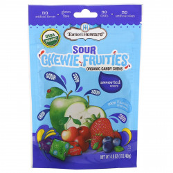 Torie & Howard, Sour Chewie Fruities, органические жевательные конфеты, ассорти, 113,40 г (4 унции)