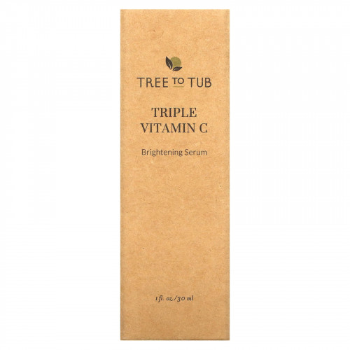 Tree To Tub, осветляющая и омолаживающая сыворотка для лица с тремя типами витамина C, для чувствительной кожи, 30 мл (1 жидк. унция)