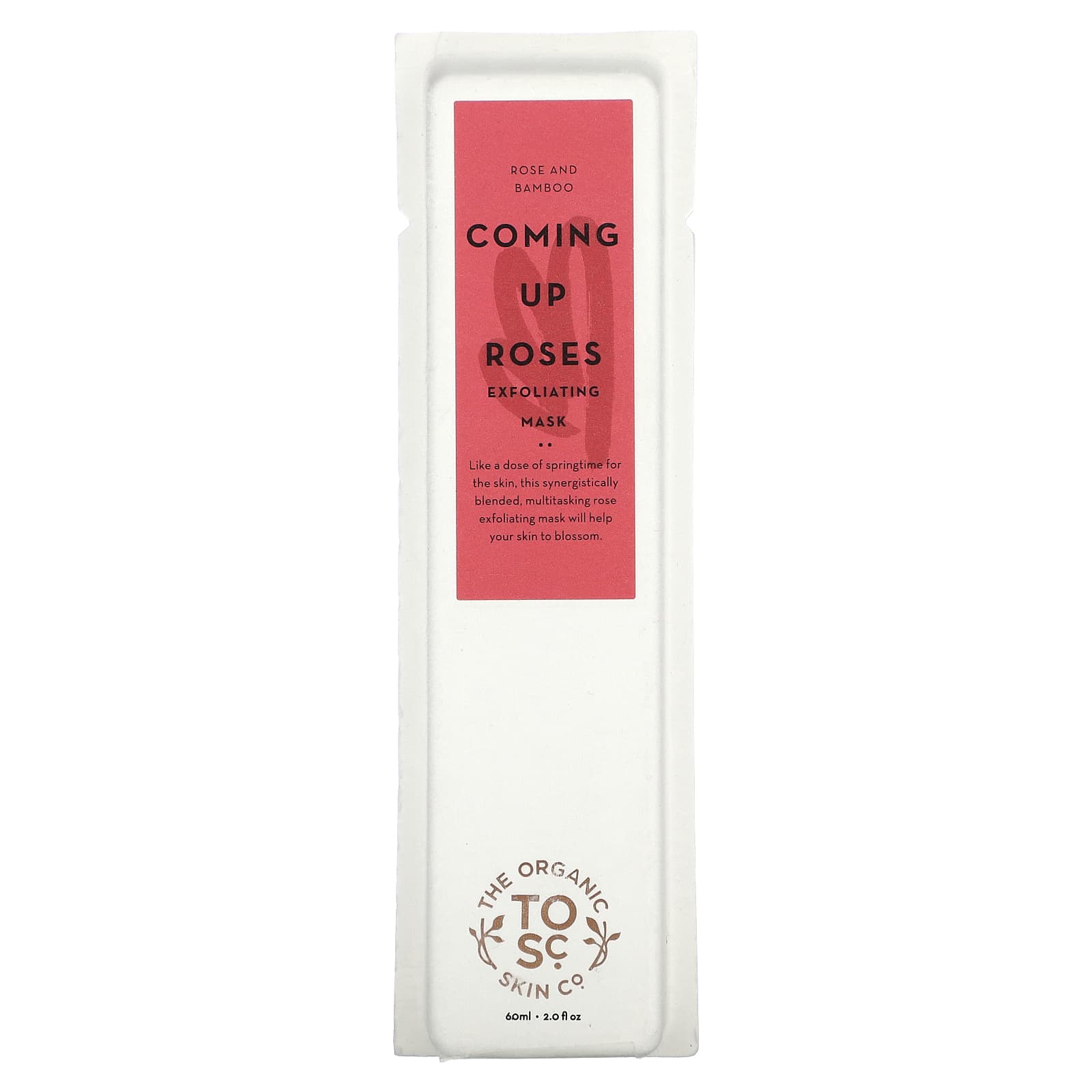 The Organic Skin Co., Coming Up Roses, отшелушивающая косметическая маска с розой и бамбуком, 60 мл (2 жидк. Унции)