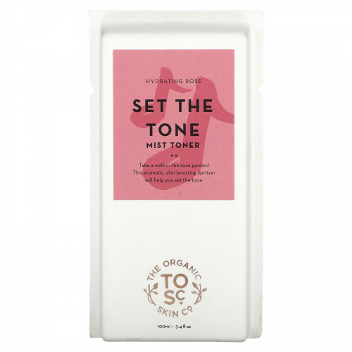 The Organic Skin Co., Set The Tone, тоник-спрей, увлажняющая роза, 100 мл (3,4 жидк. Унции)