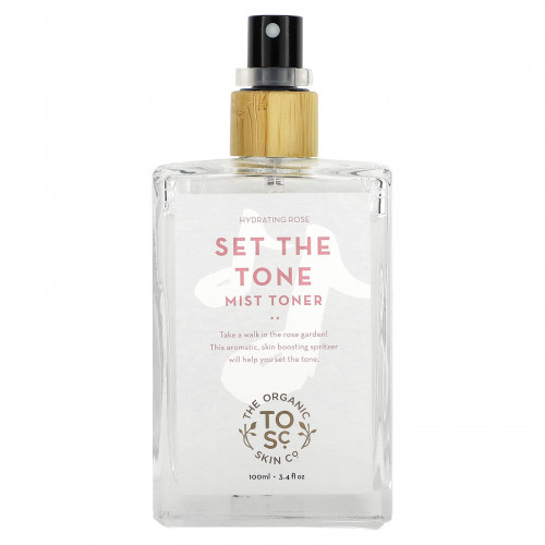The Organic Skin Co., Set The Tone, тоник-спрей, увлажняющая роза, 100 мл (3,4 жидк. Унции)