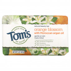 Tom's of Maine, Кусковое мыло Natural Beauty, цветы апельсина с марокканским аргановым маслом, 141 г (5 унций)